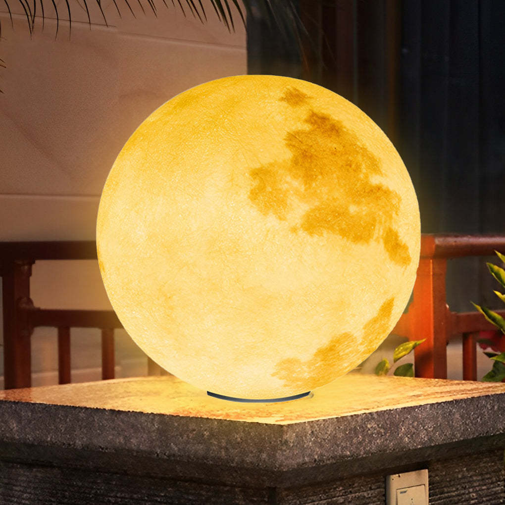 Moon-Shaped Outdoor Pier-Mount Pillar Accent Post Light-Lighom