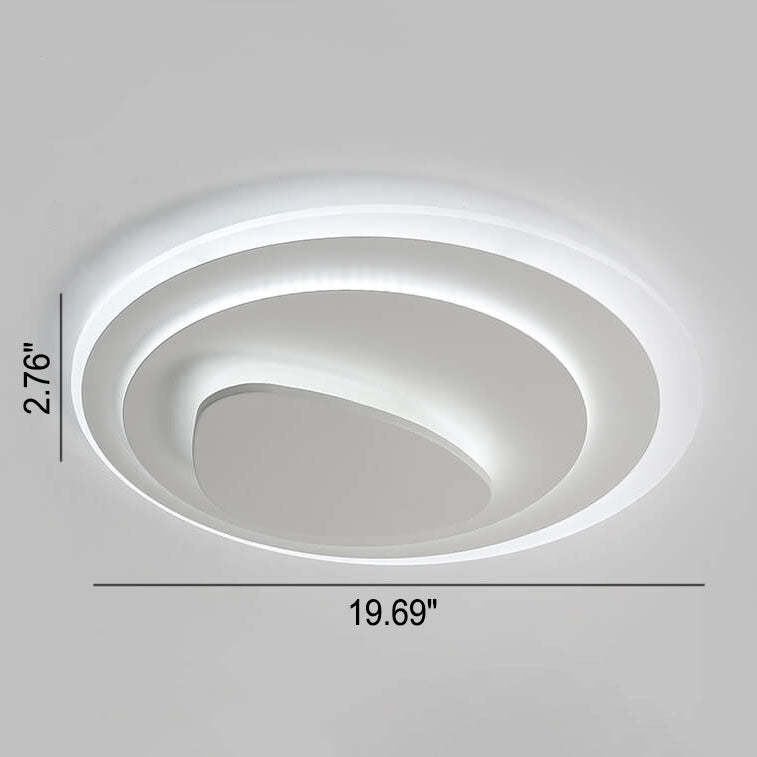 Nordic Geometric Wrought Iron Flush Ceiling Light
