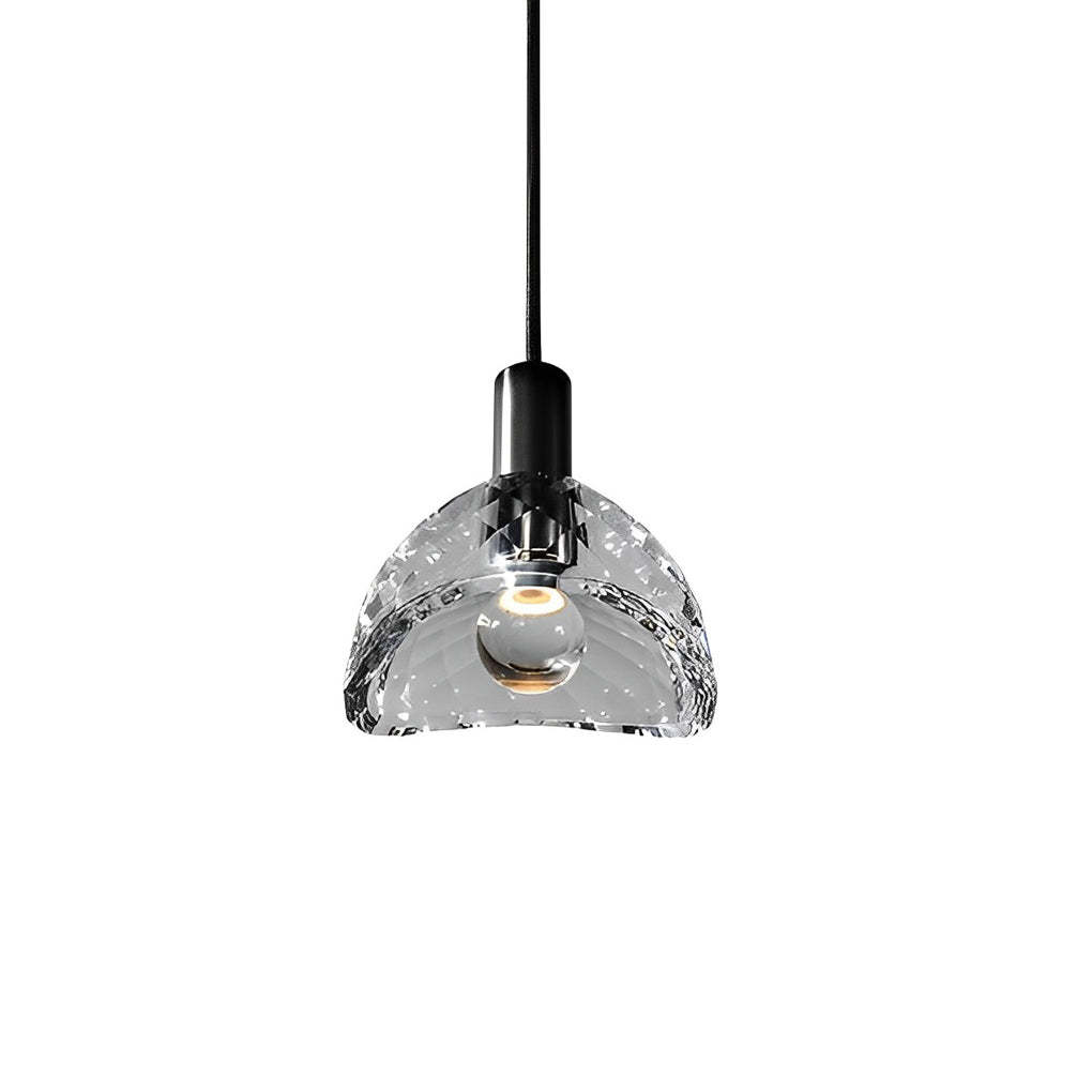 Crystal Shade LED Copper Minimalist Modern Pendant