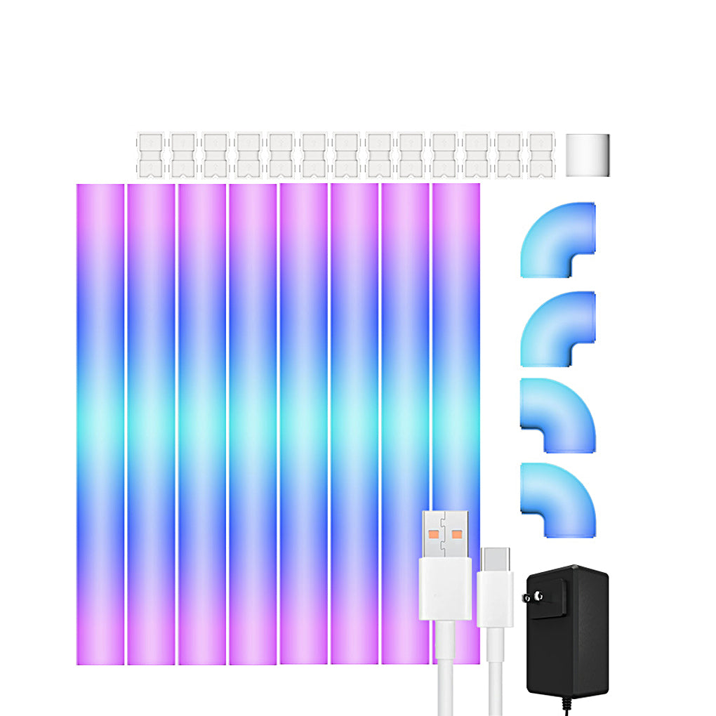 RGBIC Smart Wireless App Remote Control Splicing Decor Wall Sconce Lighting-Lighom