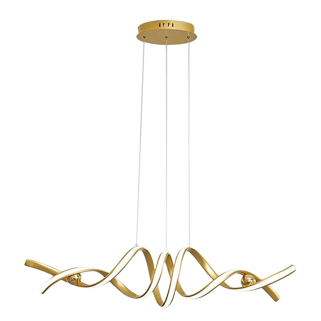 Wave Strip Twisted Dimmable LED Nordic Chandelier