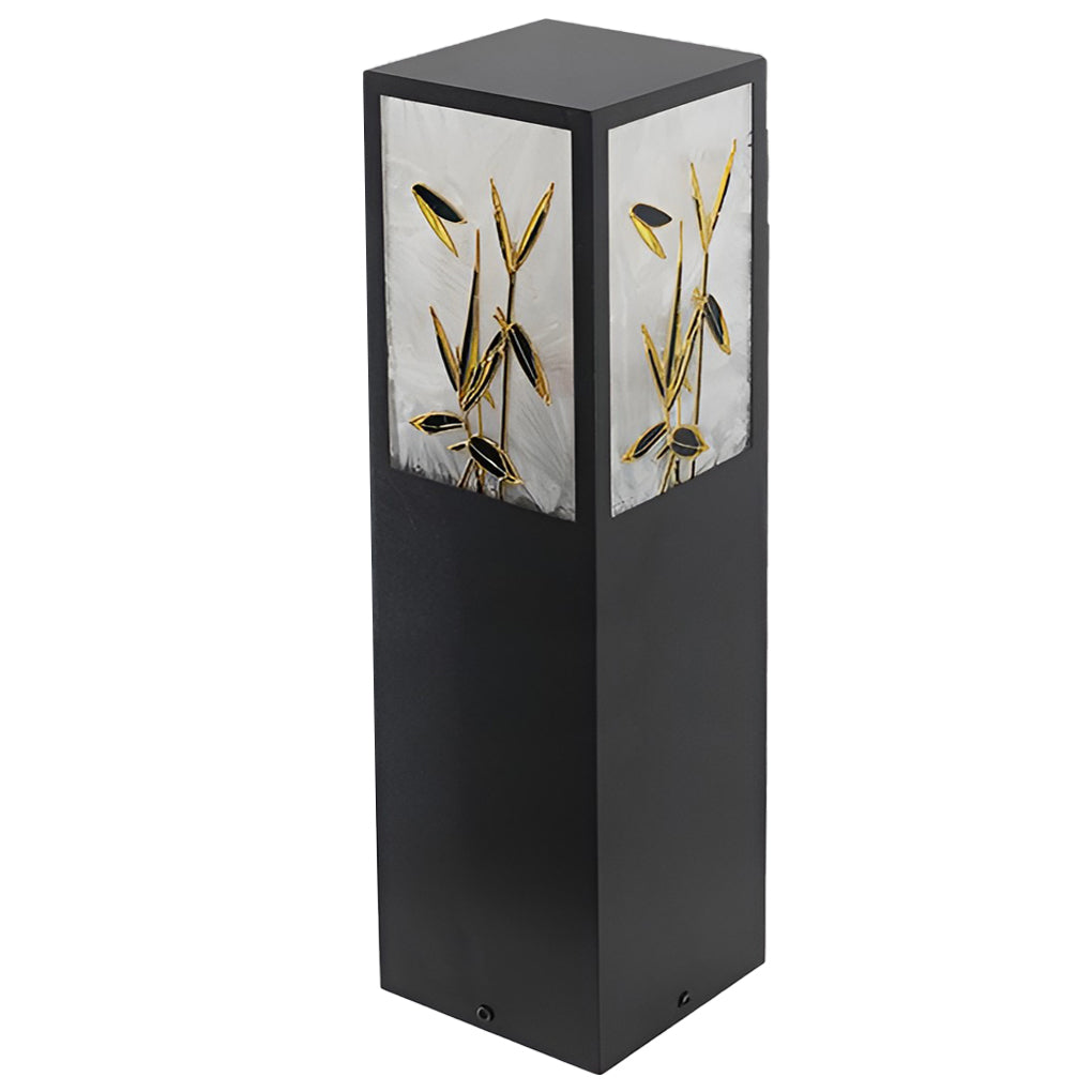 Square Landscape Pattern LED Vintage Solar Path Light