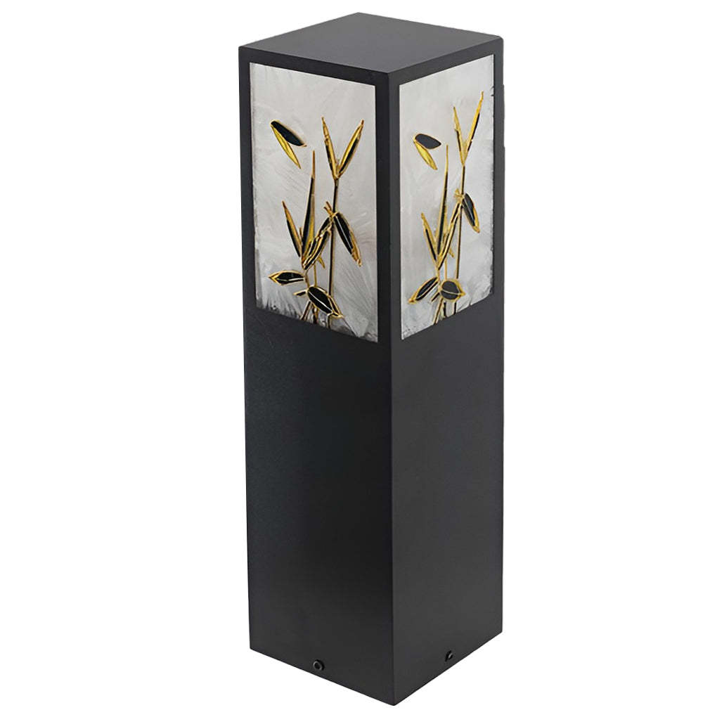 Square Landscape Pattern LED Vintage Solar Path Light