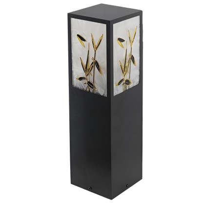 Square Landscape Pattern LED Vintage Solar Path Light