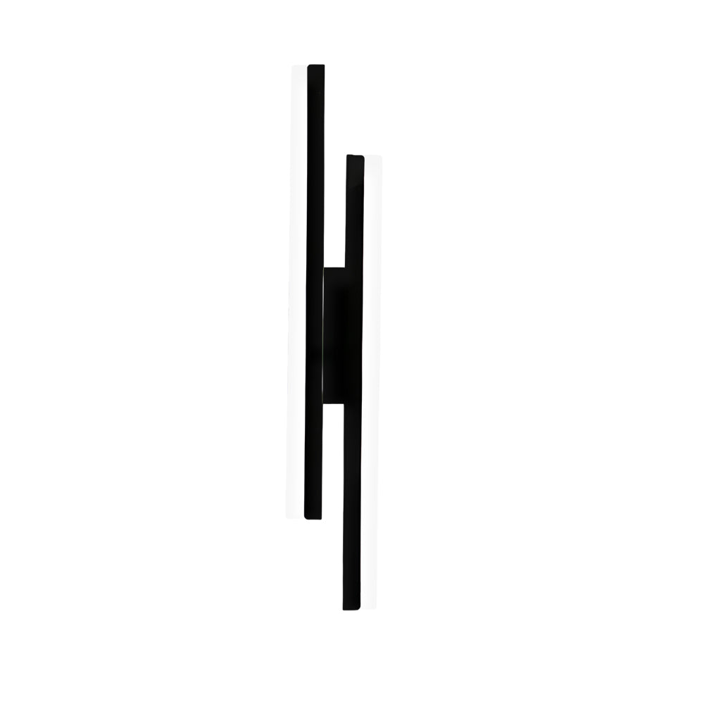 Modern 2-Light Linear LED Wall Lamp with 3-Step Dimming - Black/Gold Wall Sconce-Lighom