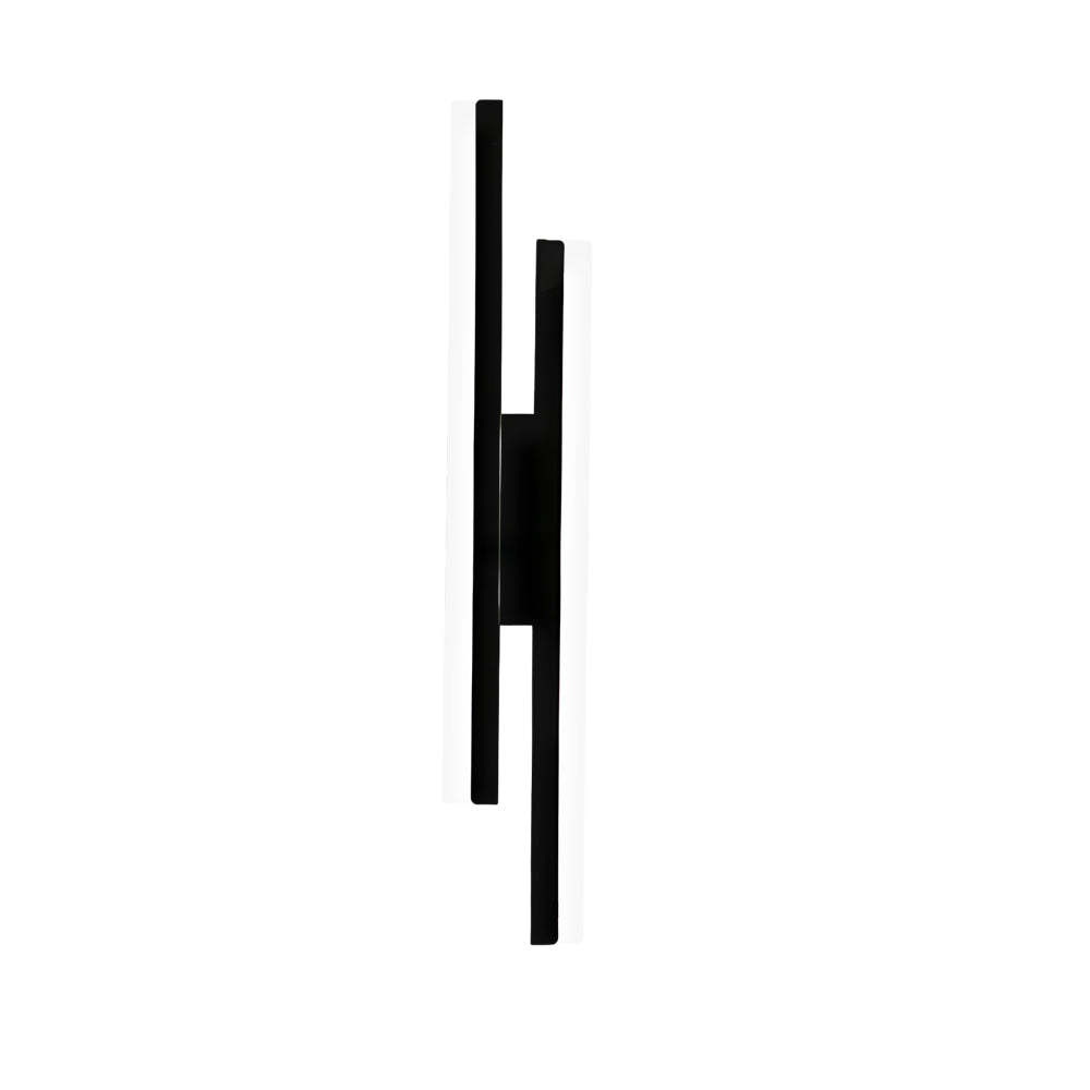 Modern 2-Light Linear LED Wall Lamp with 3-Step Dimming - Black/Gold Wall Sconce-Lighom