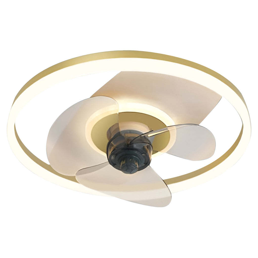 Circular Stepless Dimming Modern Inverter Ceiling Fan Light with Remote Control-Lighom