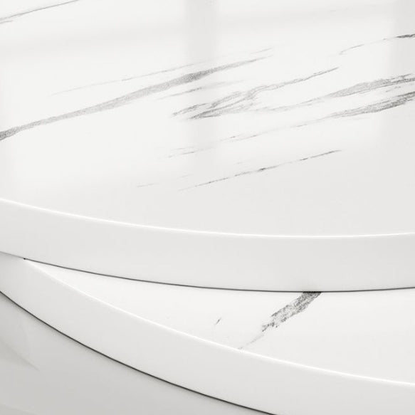 Modern Round Iron 2-Tier Side Table
