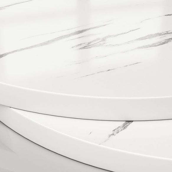 Modern Round Iron 2-Tier Side Table