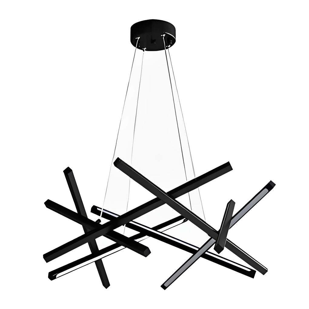 8-Light Modern LED Sputnik Kitchen Dining Chandelier — Gold / Warm White