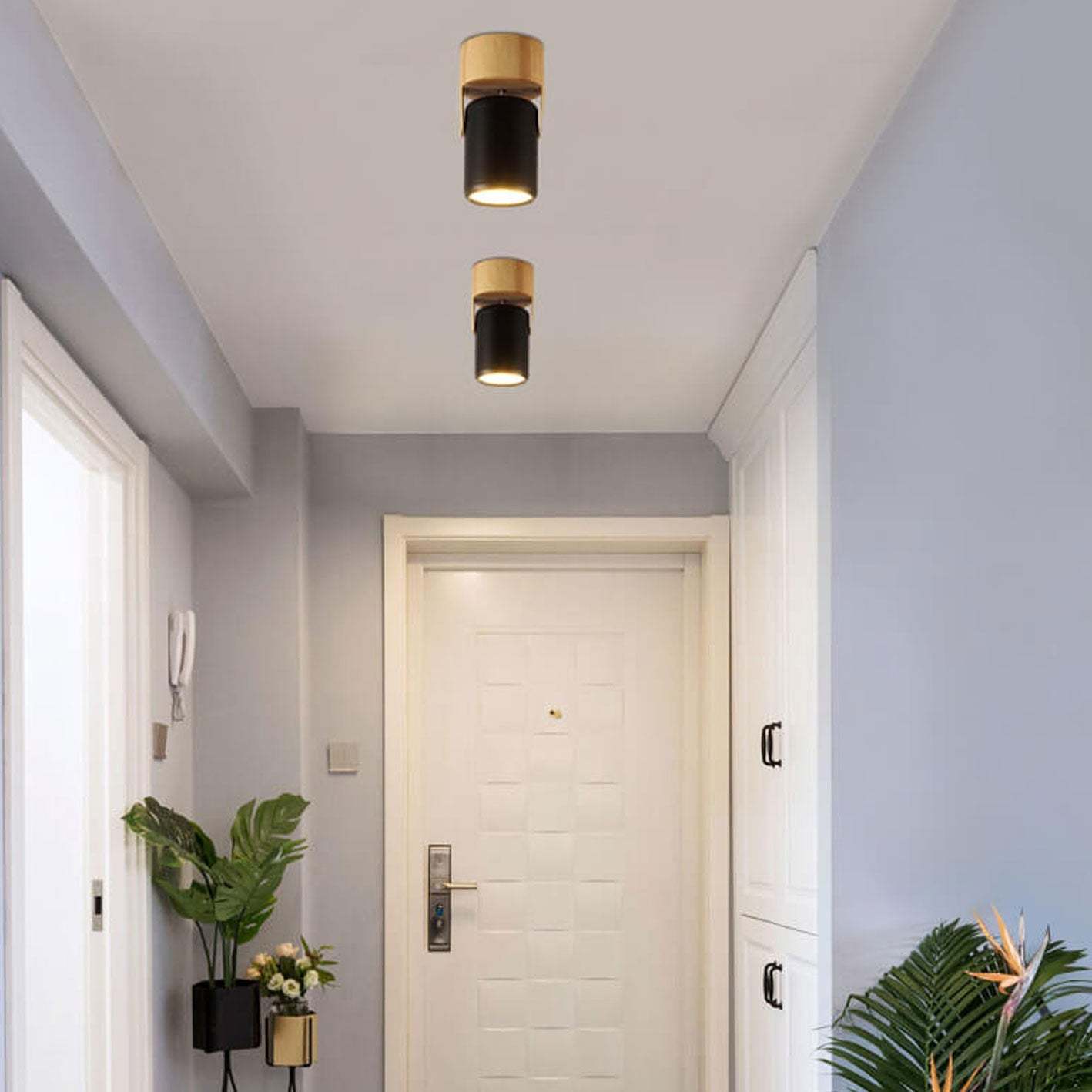 Nordic Minimalist Track Spotlight 1/3-Light Flush Mount