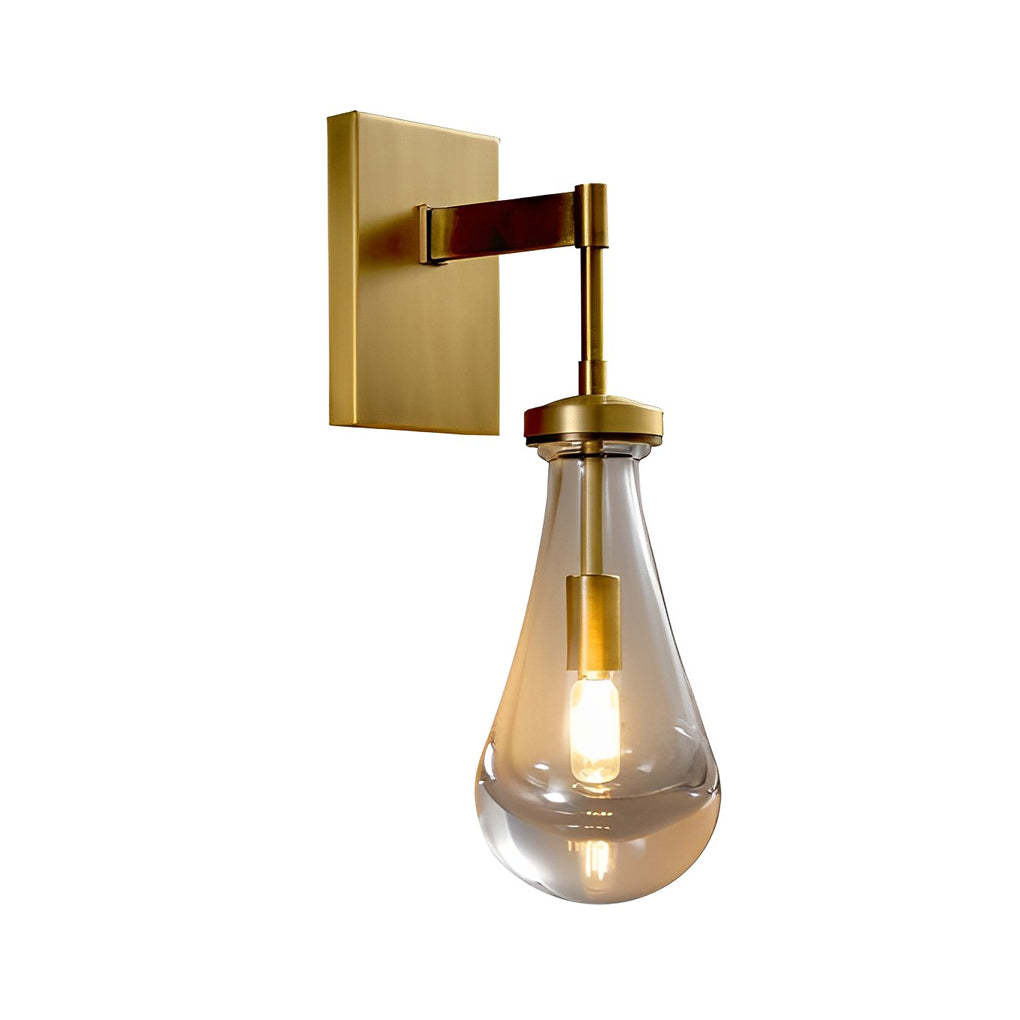 Water Drop Crystal Copper Minimalist Wall Sconce