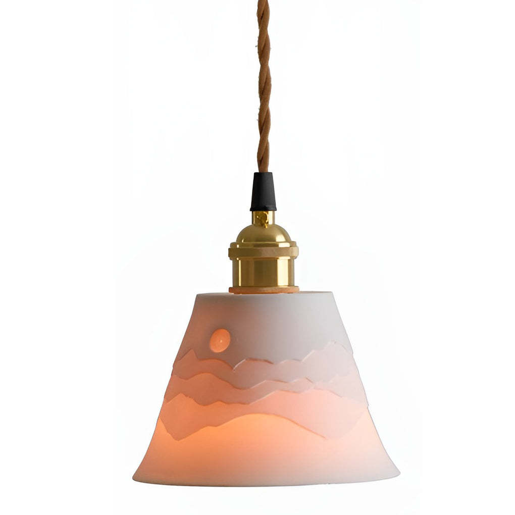 Mountains Shadow Ceramic LED Nordic Island Pendant Wall Lamp