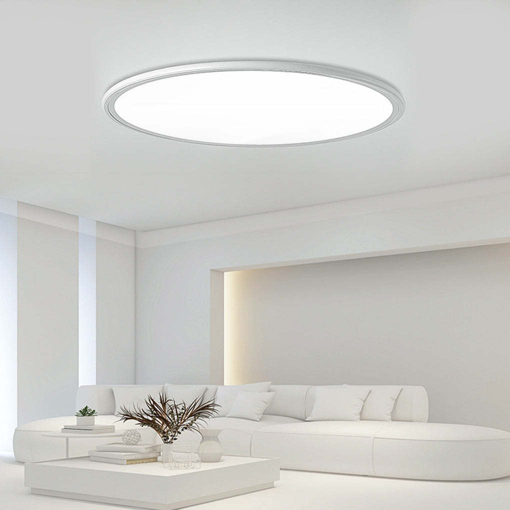 16" Modern Ultra-Thin White/Black Circle Flush