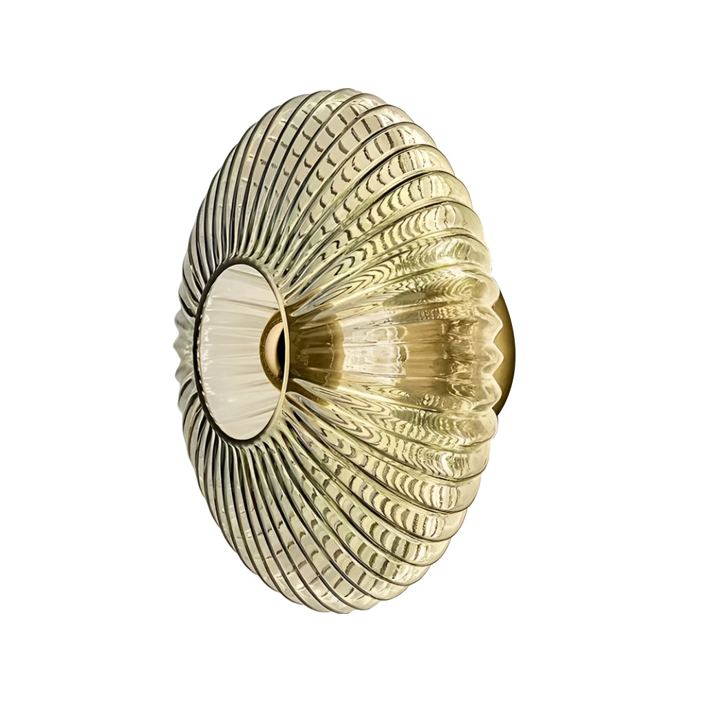 Round Striped Glass LED Post-Modern Wall Lights Fixture Wall Sconce Lighting-Lighom