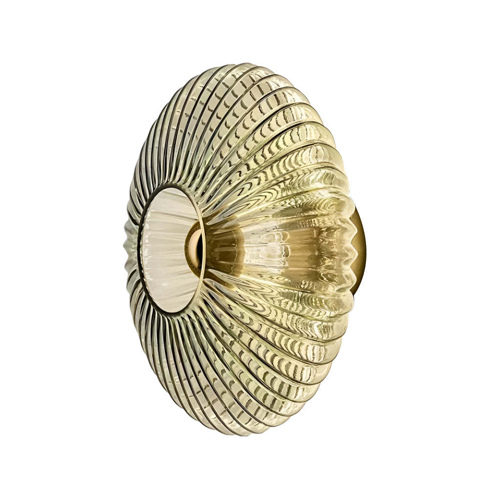 Round Striped Glass LED Post-Modern Wall Lights Fixture Wall Sconce Lighting-Lighom