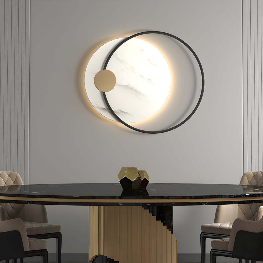 Round Marble Decorative LED Wall Sconce