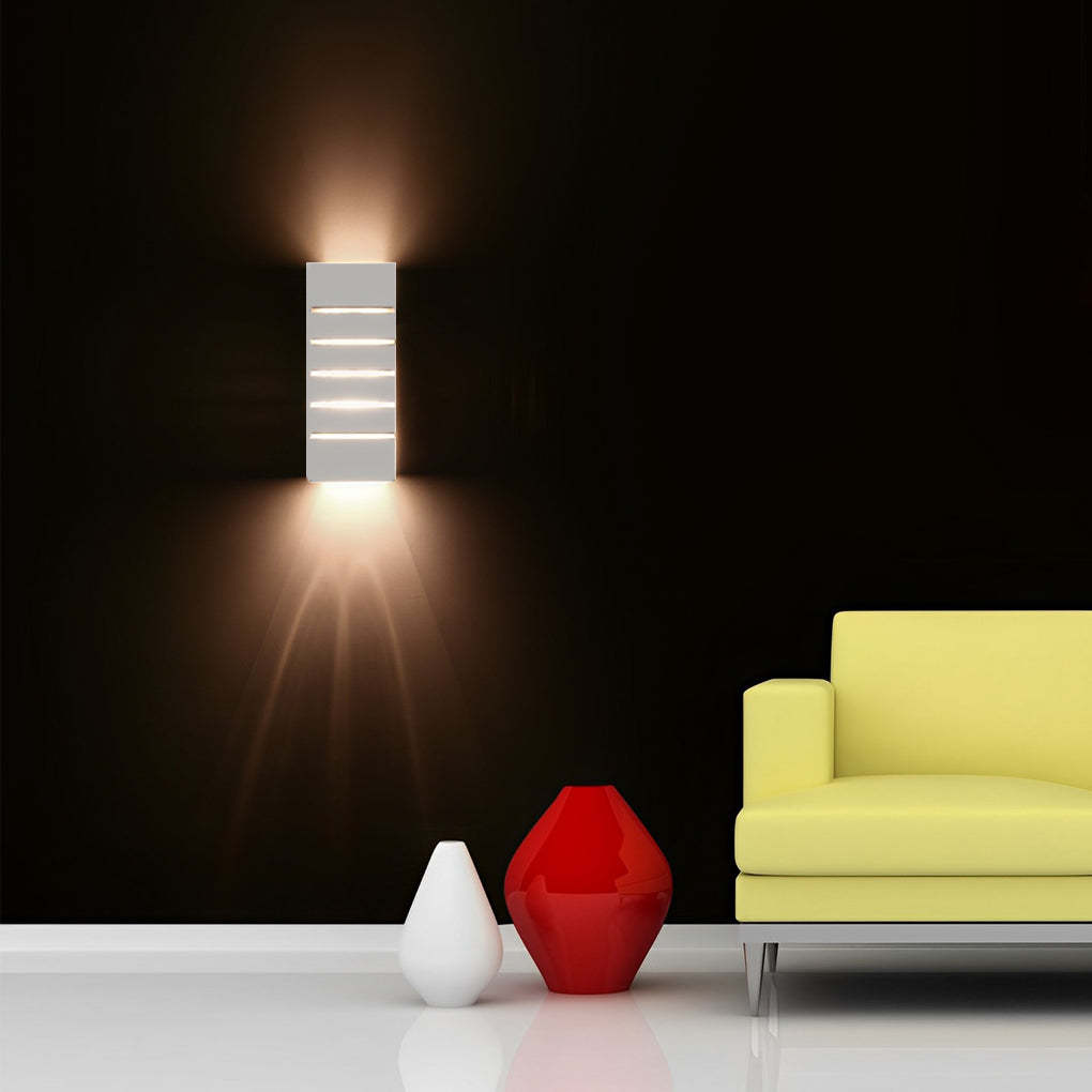 Rectangular Gypsum Glass Up-Down Wall Light