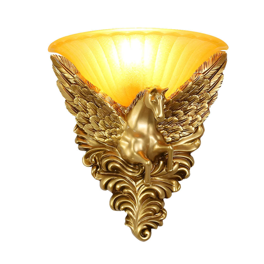 Resin Horse Head European Decorative Sconce
