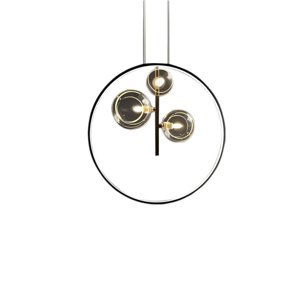 Bubi Black Glass Bubble LED Pendant Light