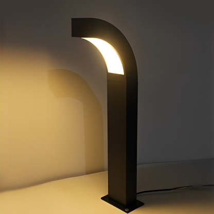 Minimalist Curved 24 inch Bollard Light Waterproof LED Landscape Lighting for Pathway-Lighom