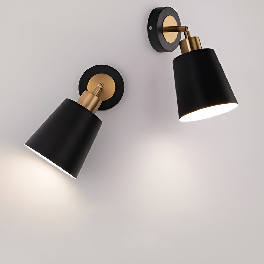 LED 3 Step Dimming Black Nordic Adjustable Wall Sconce Light Wall Lamp-Lighom