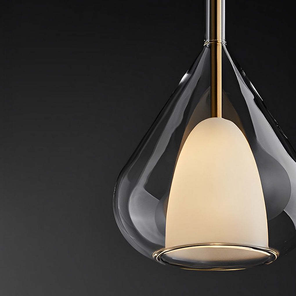 Raindrop Double Layer Glass Nordic Small Chandelier