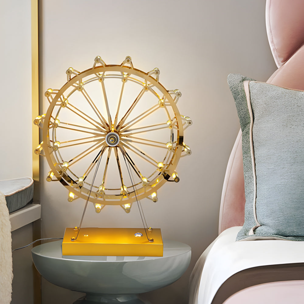 Vintage Ferris Wheel Table Lamp with Integrated LED-Lighom