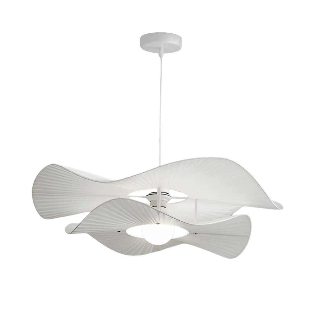 Pleated Fabric Flower Hat Dimmable Modern Ceiling Light