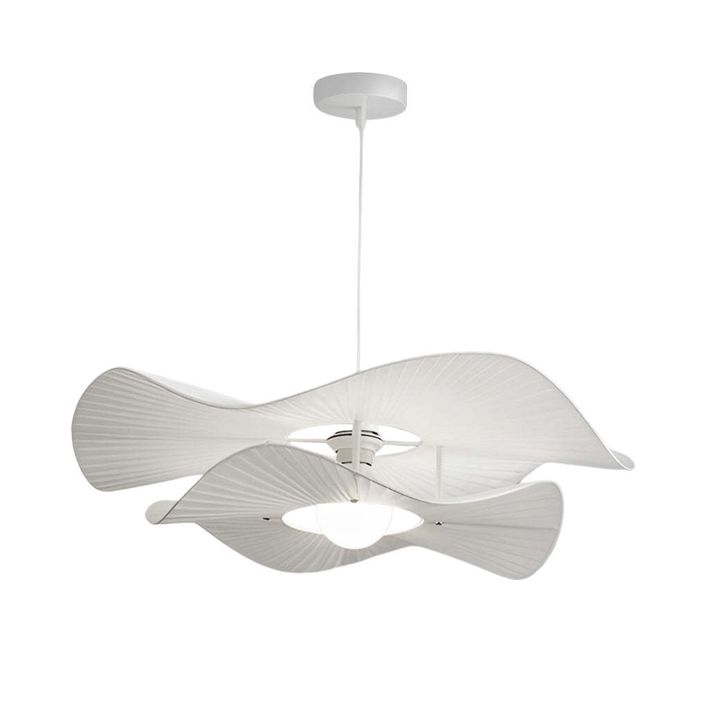 Pleated Fabric Flower Hat Dimmable Modern Ceiling Light