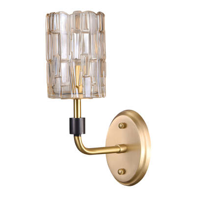 Luxury Copper Armed Crystal Modern Wall Sconce