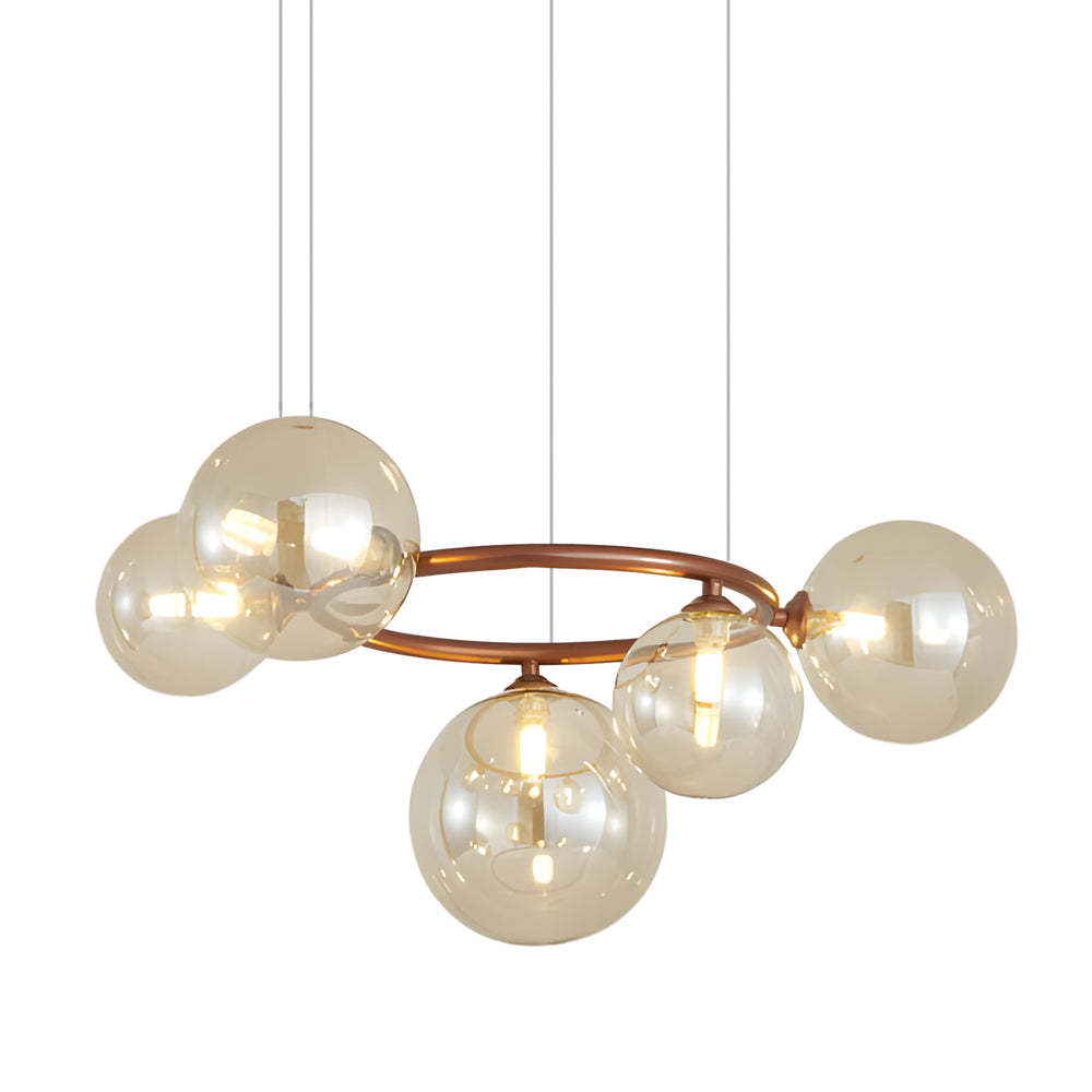 5/7/9-Light Glass Ball Circular Contemporary Chandelier