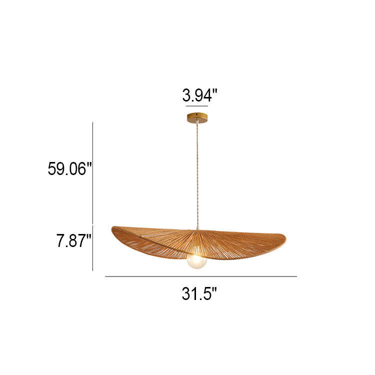 Japanese Rope Woven Straw Hat Pendant