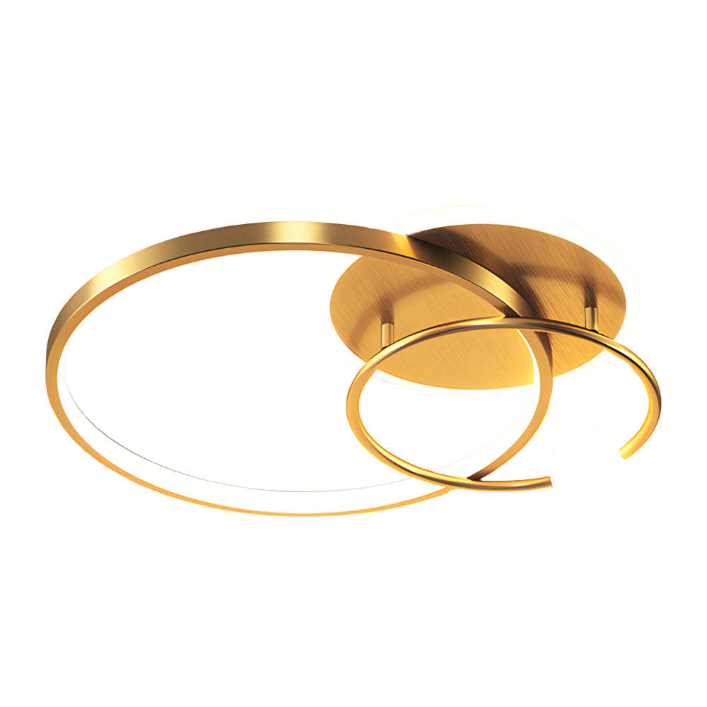 Multi-Circle LED Flush Ceiling Light Gold Black White