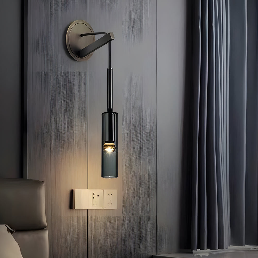 Nordic Copper Finish Wall Lights with Suspending Cord Stairway Wall Mounted Sconce-Lighom