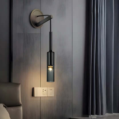 Nordic Copper Finish Wall Lights with Suspending Cord Stairway Wall Mounted Sconce-Lighom