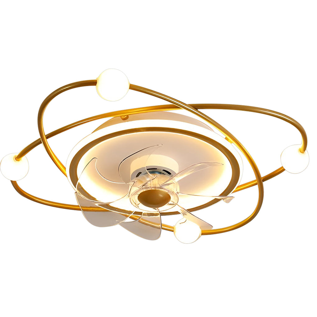 Intelligent Mute Stepless Dimming LED Nordic Fan