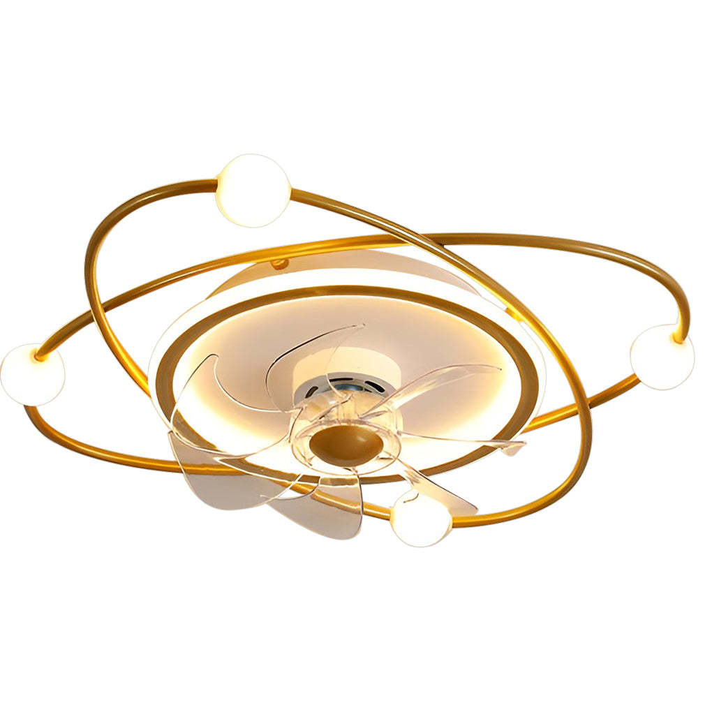 Intelligent Mute Stepless Dimming LED Nordic Fan