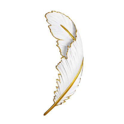 Modern Art Decorative Resin Feather LED Strip Dimmable White Wall Sconces-Lighom