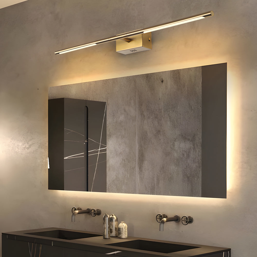 Modern Gold LED Bathroom Vanity Light  ??23.6" & 39.4", Warm & White Light for Stylish Illumination-Lighom