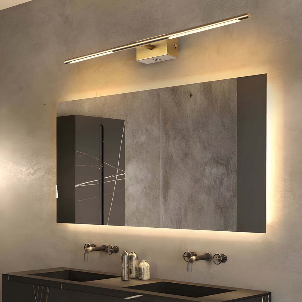 Modern Gold LED Bathroom Vanity Light  ??23.6" & 39.4", Warm & White Light for Stylish Illumination-Lighom