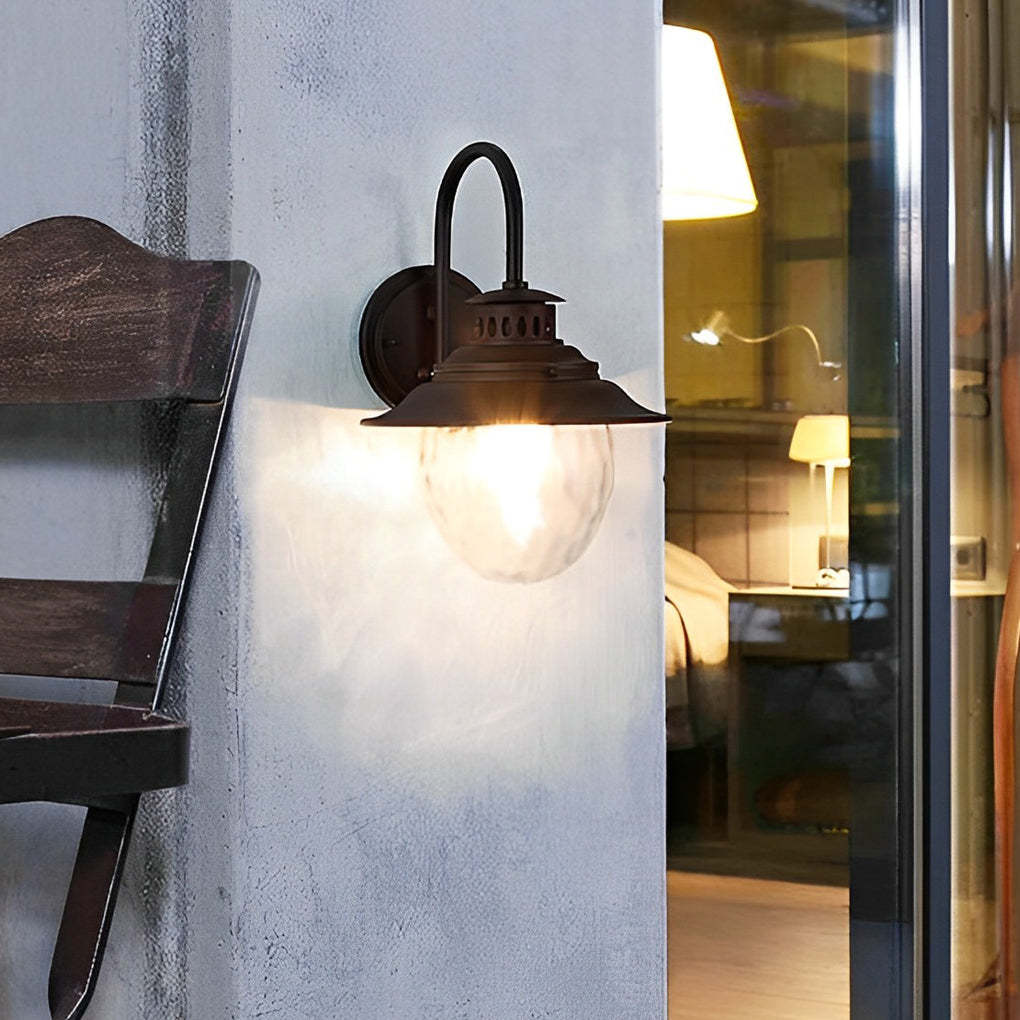 Creative Glass Metal LED Waterproof Modern Outdoor Wall Lamp Wall Sconce Lighting-Lighom