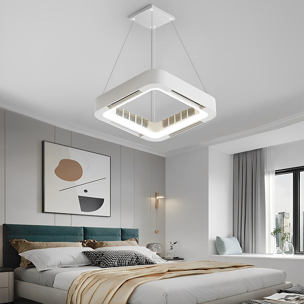 Modern Bladeless Inverter LED Ceiling Fan Chandelier