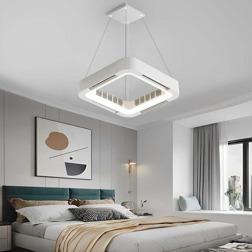 Modern Bladeless Inverter LED Ceiling Fan Chandelier