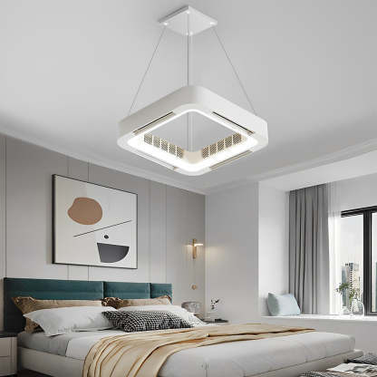 Modern Bladeless Inverter LED Ceiling Fan Chandelier