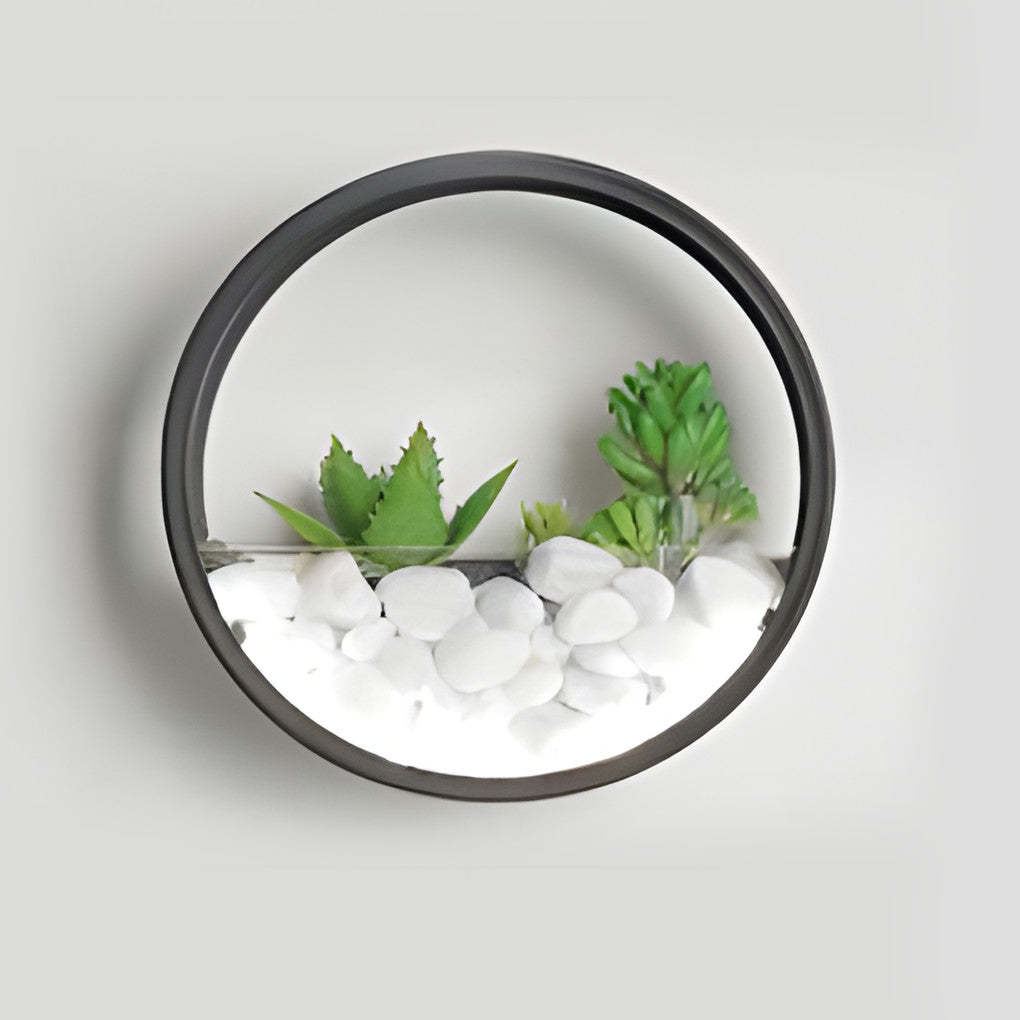 Round Small Artificial Plants Stones 18w LED Modern Outdoor Wall Light-Lighom