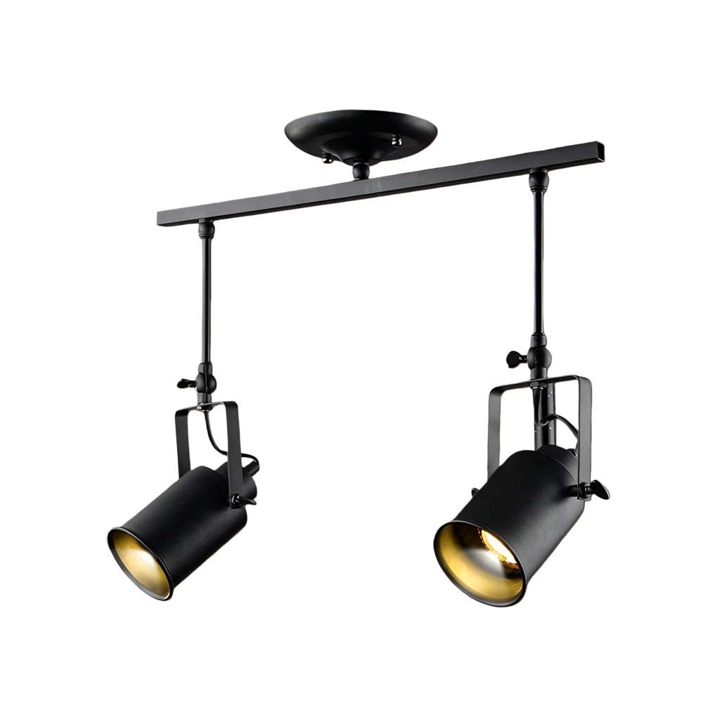 Adjustable Retro Iron LED Black Industrial Spotlight