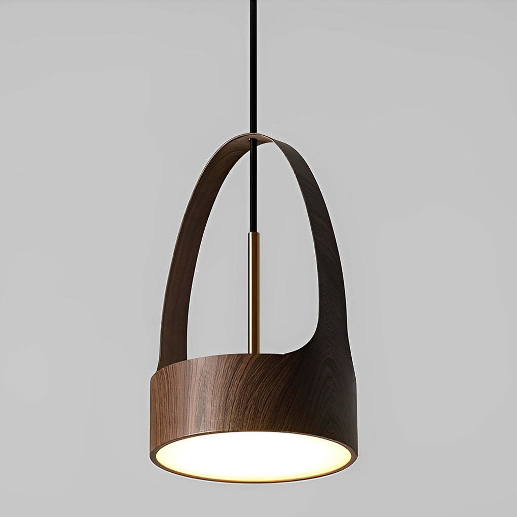 Wood Texture Acrylic LED Nordic Mini Pendant