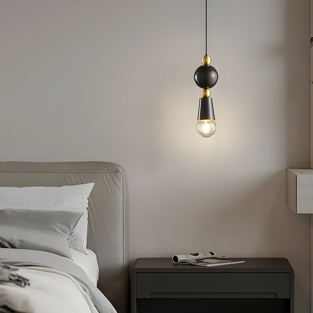 Bronze metal glass copper spindle pendant lighting - modern
