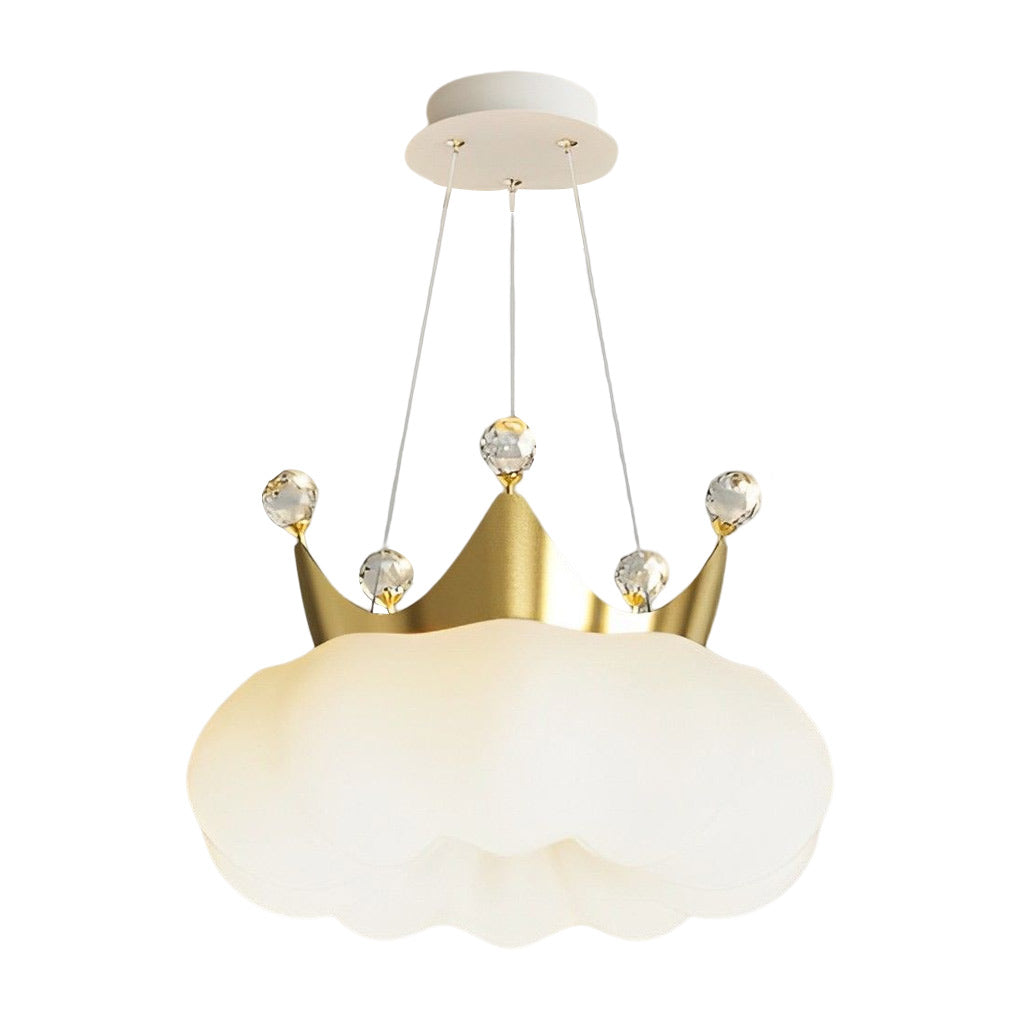 Cloud Crystal Crown LED 3-Step Dimming Modern Chandelier